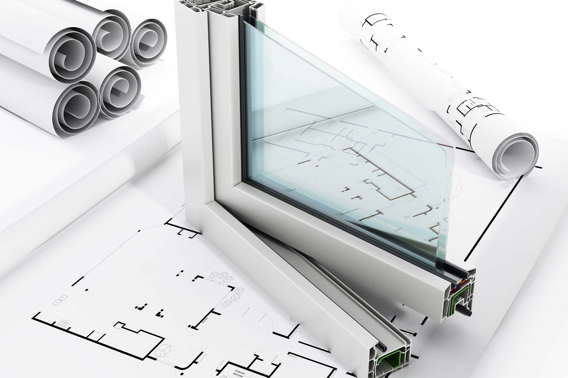 FTM Konstruktion - Konstruktionszeichnung mit Fenster